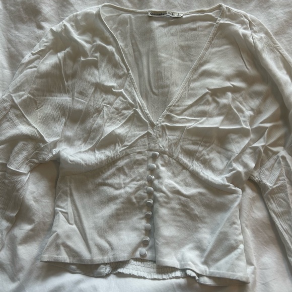Abercrombie & Fitch Tops - Elegant Abercrombie White Button-Down Women's Top